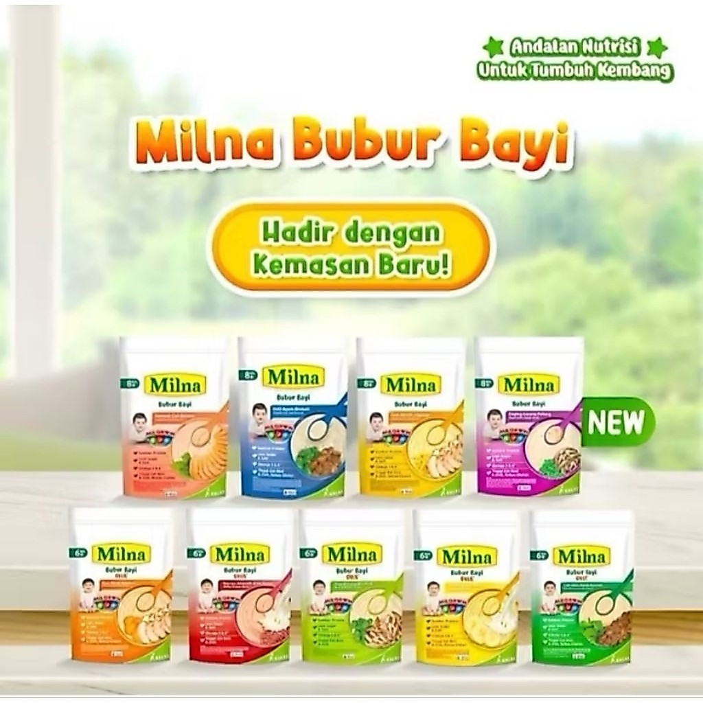 Milna Wgain/Milna Goodmil/Milna Bubur Bayi 6+ dan 8+