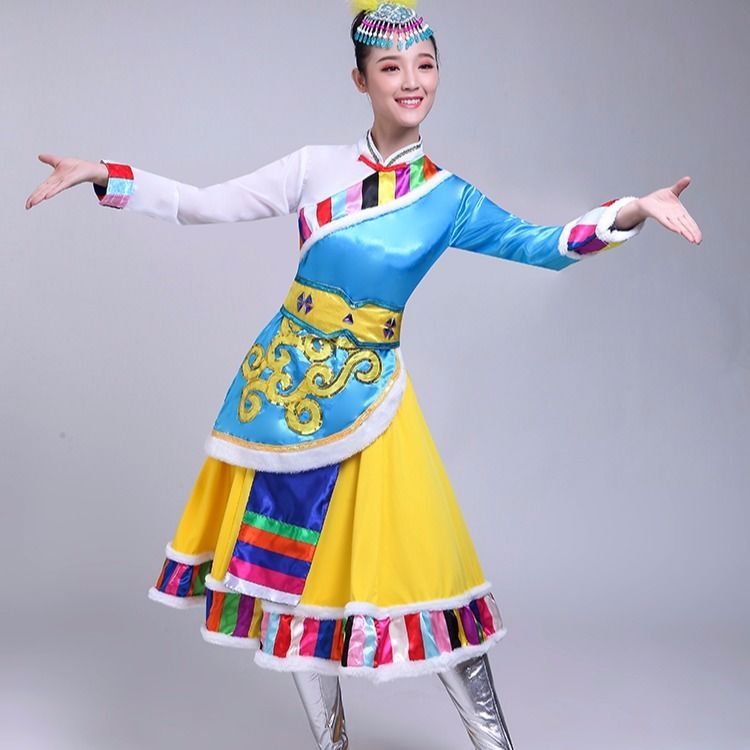 Kostum tari Tibet kostum minoritas baru