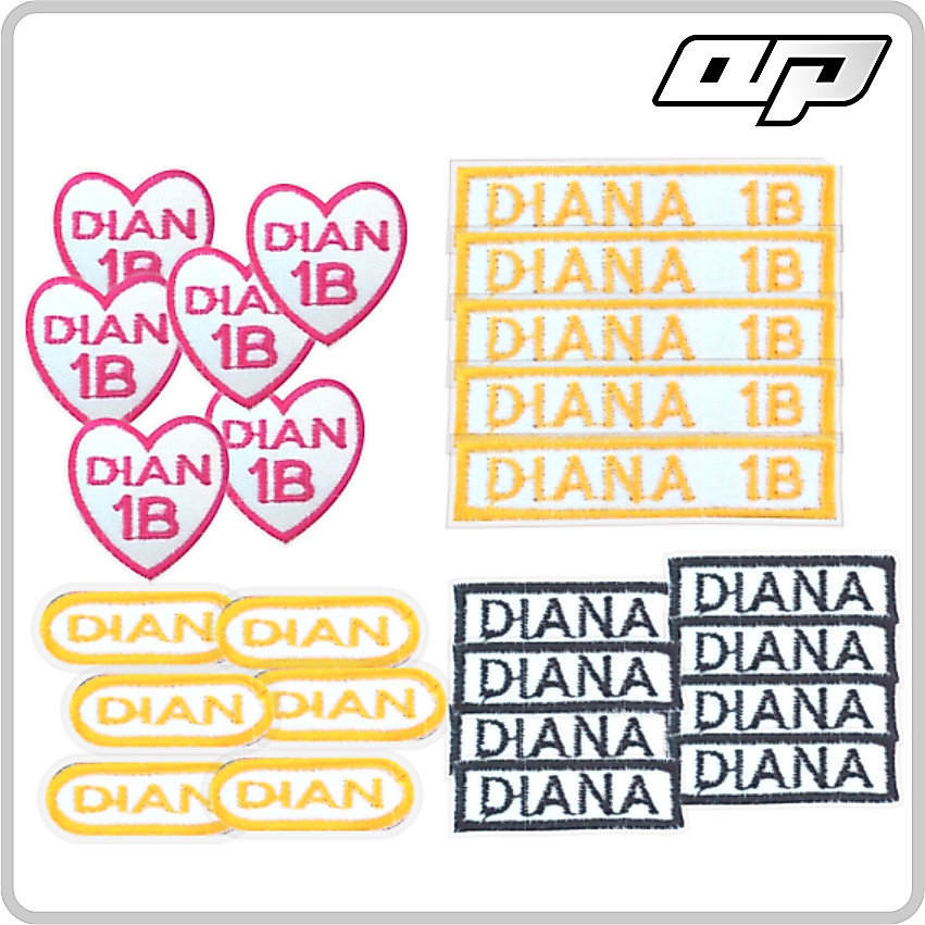 Label Nama Bordir Custom - Tag Nama Penanda Baju Satuan