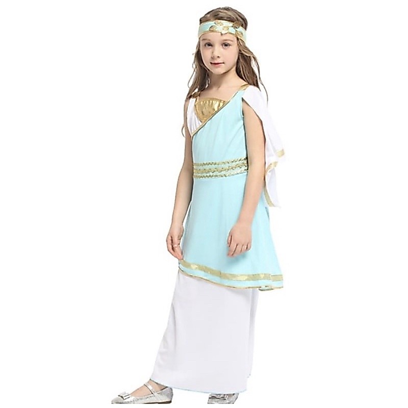 kostum yunani / greek athena venus goddess princess costume girl / dress baju anak negara yunani / c