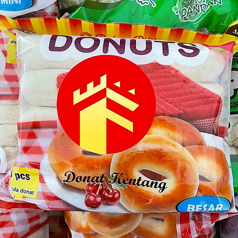 PELANGI DONUTS BESAR 10 PCS DONAT PELANGI DONAT KENTANG DONUT PELANGI
