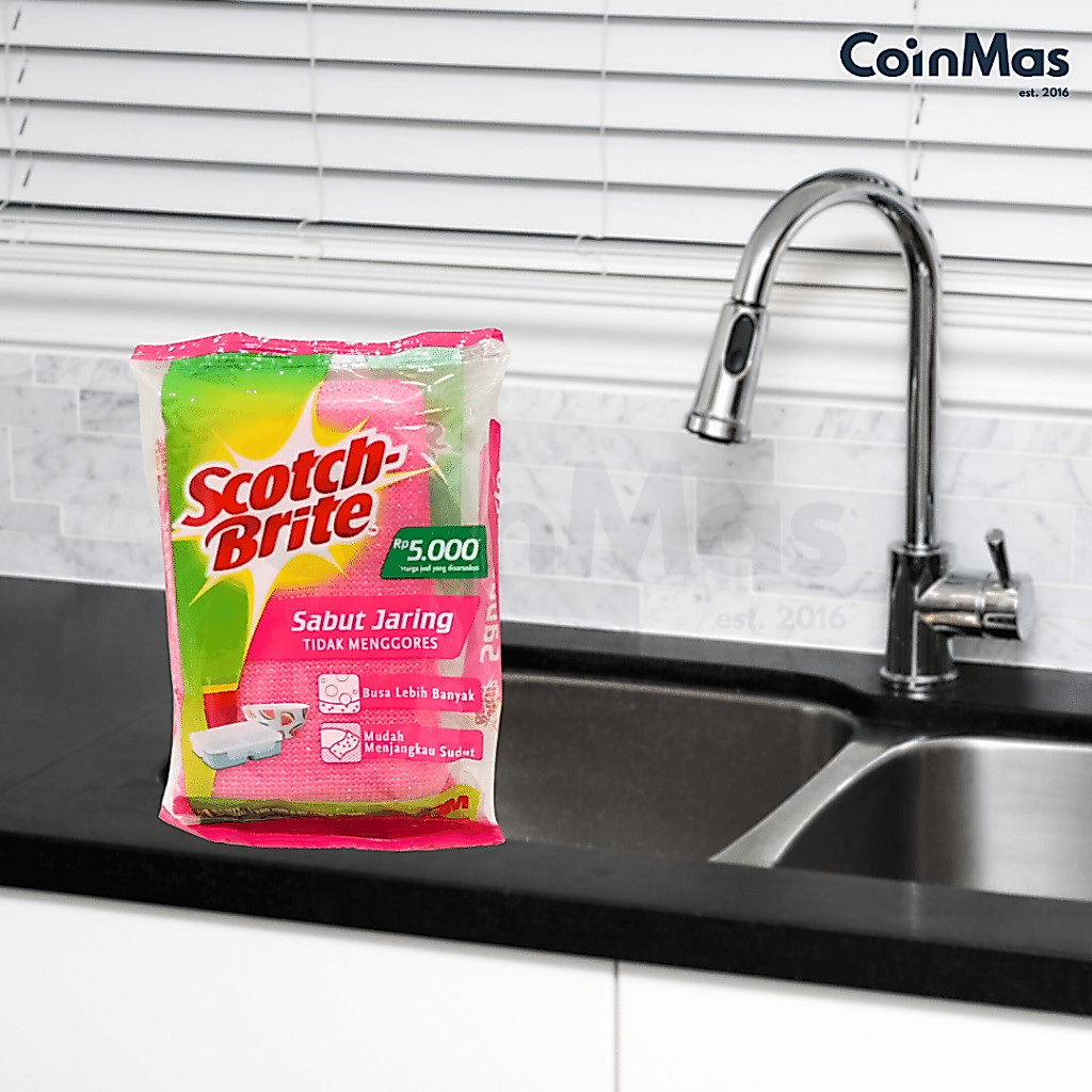 CoinMas | Scotch Brite - T60 Sabut Jaring (5000) 130mm x 80mm x 30mm