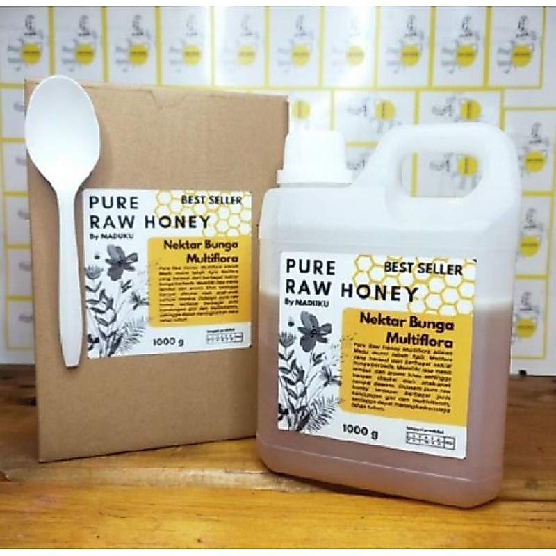 Maduku Pure Raw Honey, Madu Mentah Murni 100% Multiflora 1Kg