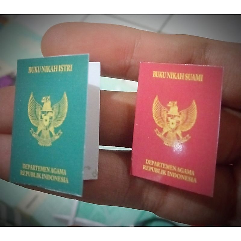 miniatur buku nikah | replika