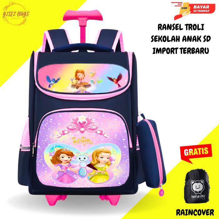 BIG SALE tas koper sekolah anak perempuan sd import gambar timbul - SOFIA+RC