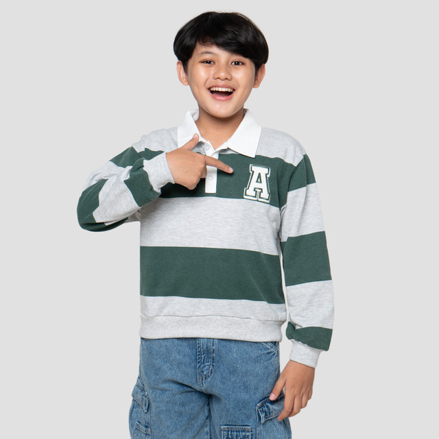 Nevada Block Stripe Sweater Anak Laki-Laki 123542202