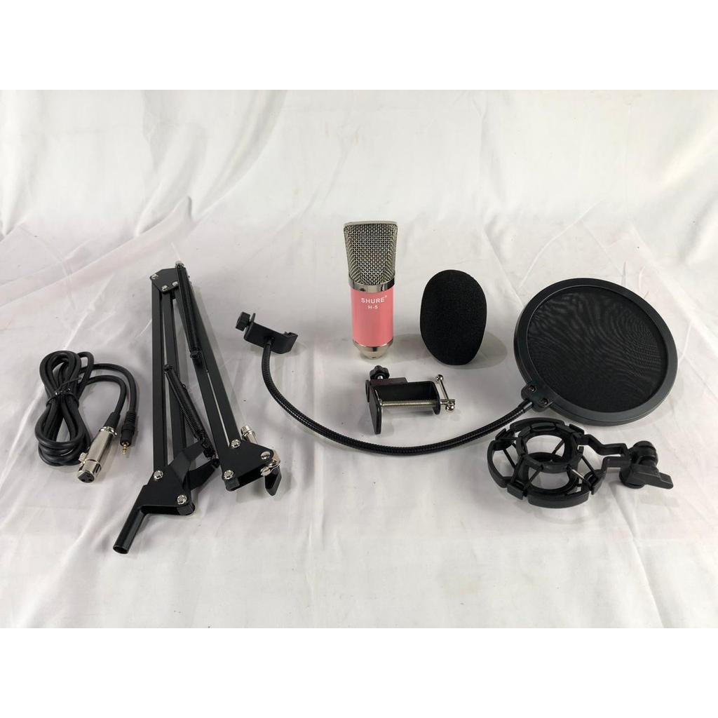 PAKET LENGKAP LIVE STREAMING KOMPLIT MIC CONDENSER + SOUNDCARD V8
