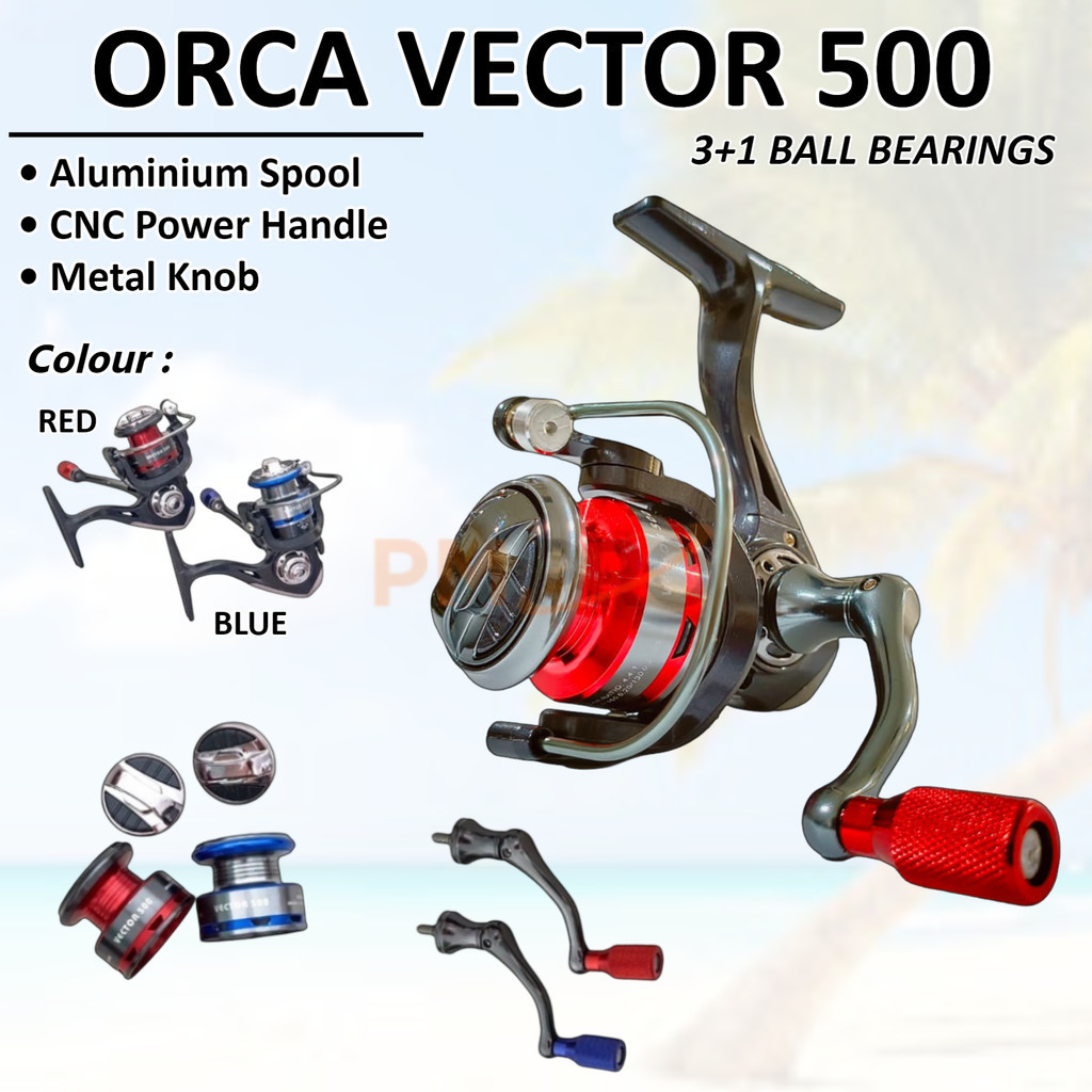 Reel Orca VECTOR 500 Power Handle One way Murah Murah Rel Mini Murah Ril Spinning Murah Berkwalitas