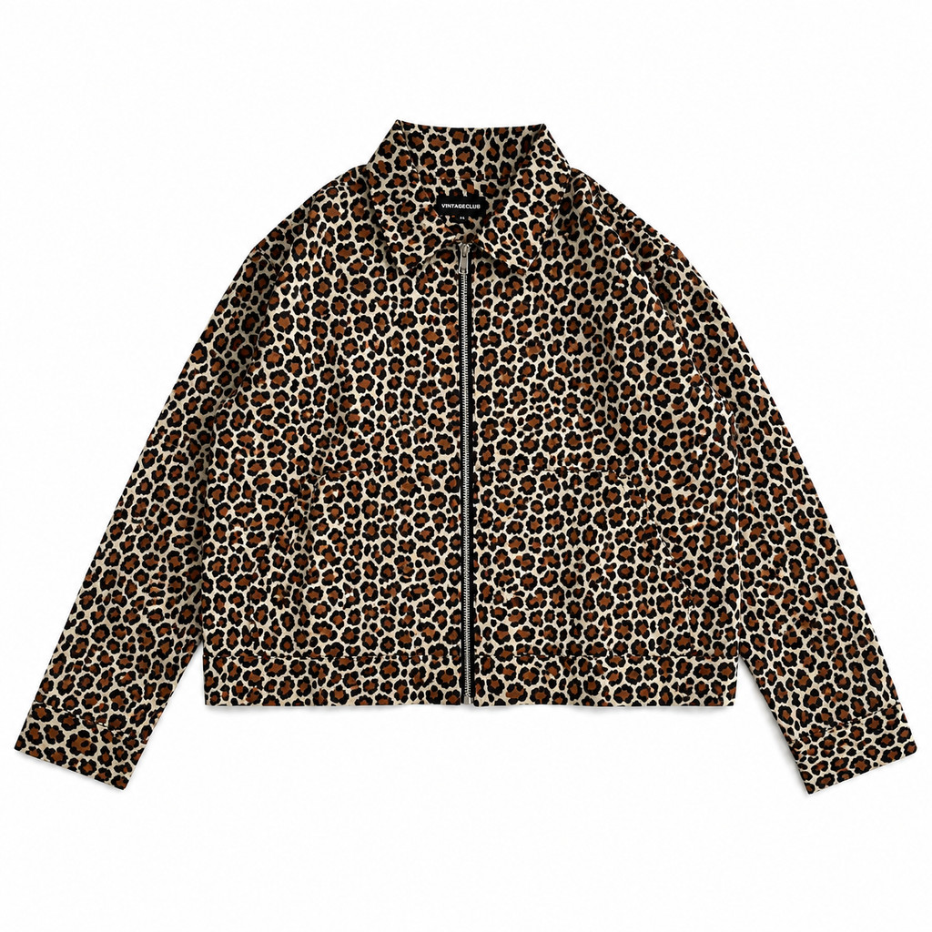 WORK JACKET PATTERN LEOPARD | JAKET BOXY MOTIF MACAN RANTING