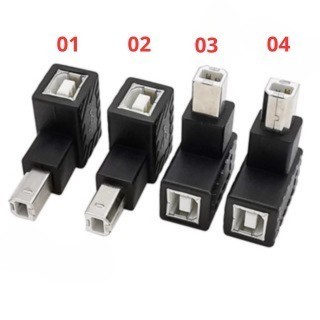 Adapter USB Printer Siku L-Angle USB 2.0 Praktis untuk Kabel Printer