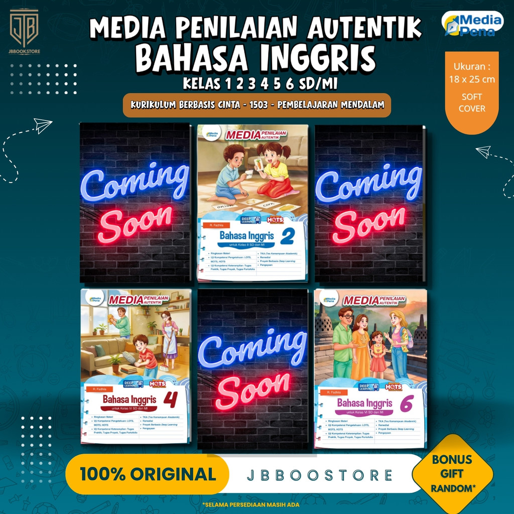 [ Tiga Serangkai ] Media Penilaian Autentik Bahasa Inggris Kelas 1 2 3 4 5 6 SD / Bahasa inggris SD 