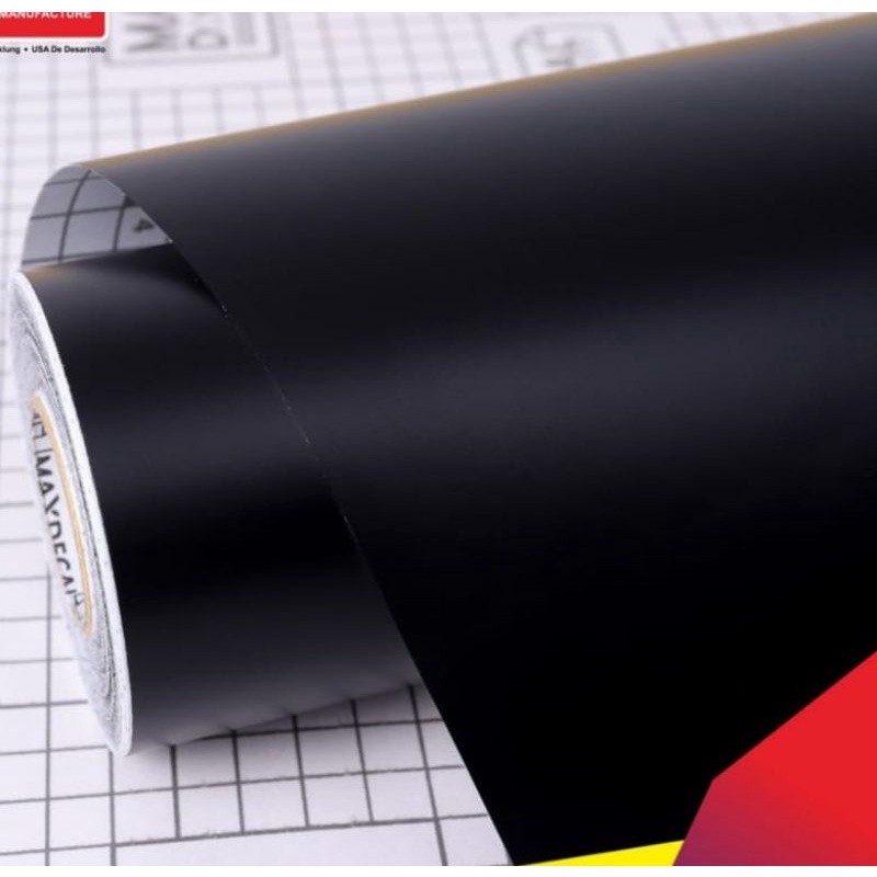 Skotlet hitam doff sticker motor laptop dan aquarium
