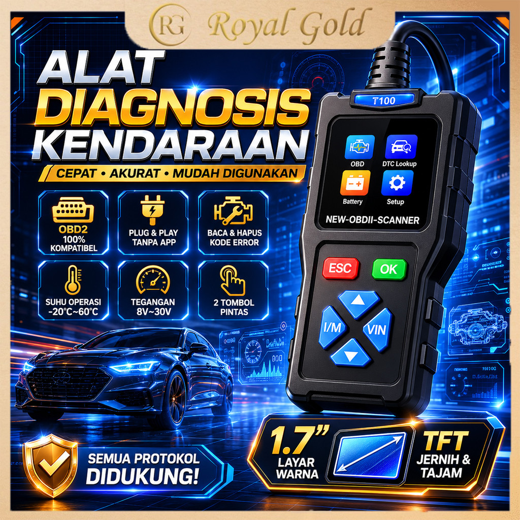 Scanner OBD2 KW850 KONNWEI – Pembaca Kode Mesin & Elektrik Mobil Semua Merek