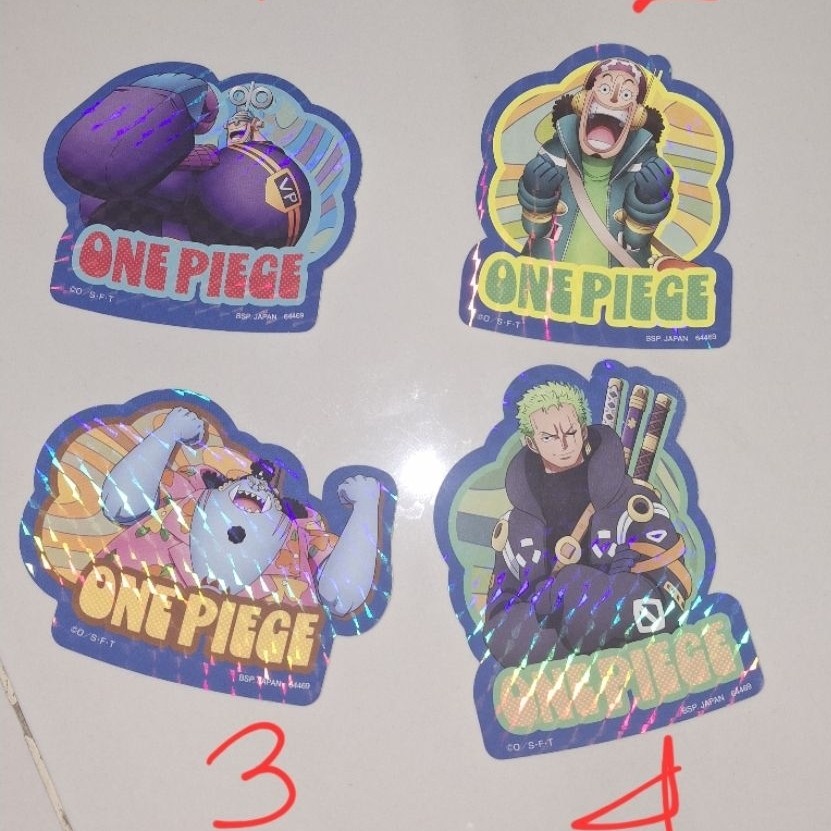 Official Merchandise Stiker One piece zoro jinbe usopp franky