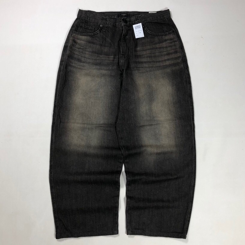 OtherFit Seoul Black Washed Baggy Denim
