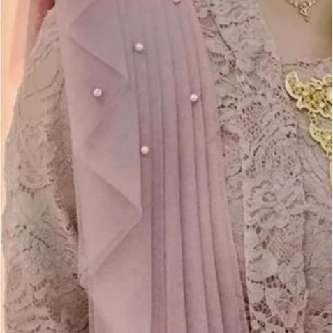 Trendy Slayer Pundak Kebaya Mutiara Tabur / Sayap Pundak / Selendang TP