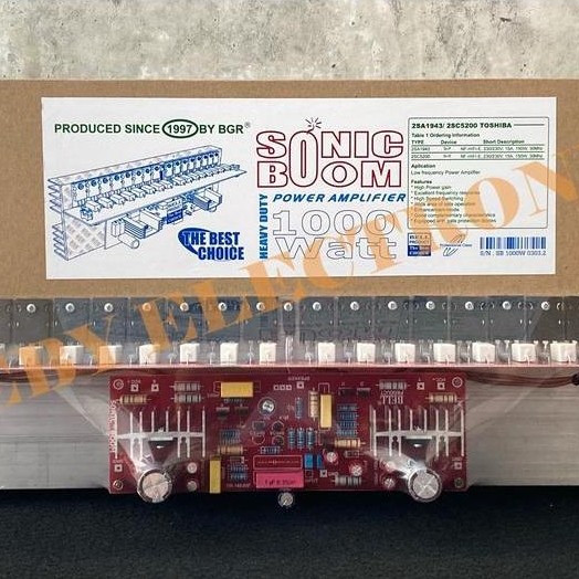Promo Kit Power Amplifier Mono Sonic Boom 1000 Watt Tr Toshiba Bell Bgr