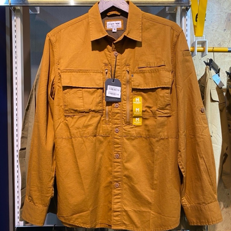 Kemeja Tactical MGEE Lengan Panjang Bahan Katun Warna Mustard Original MGEE Gordon Ckrr 072 Mustard