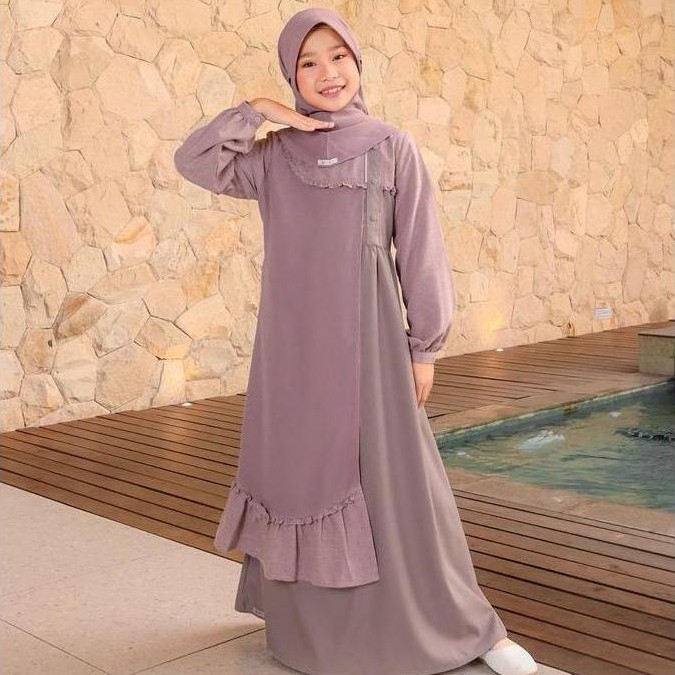 SEPLY SELIA 171 MAUVE BLUSH GAMIS ANAK SARIMBIT