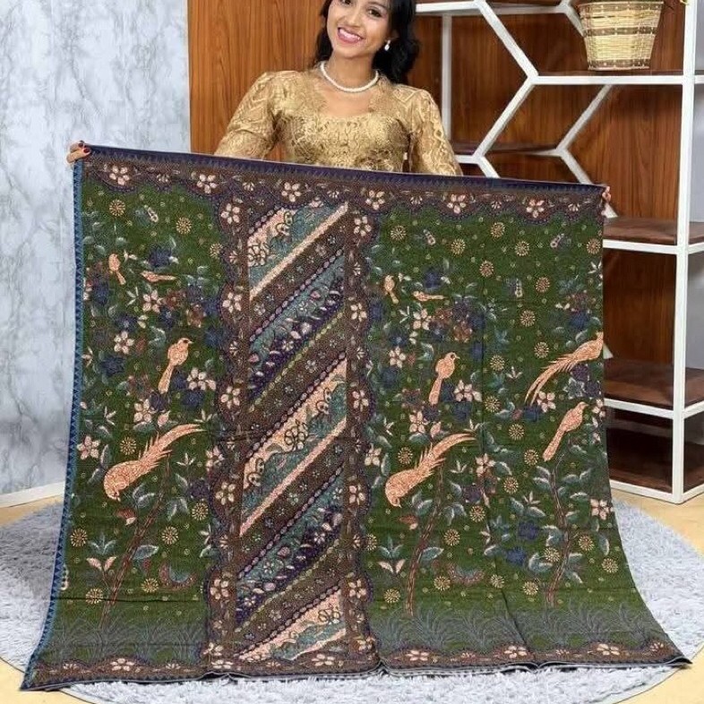Ready Sutra paris set selendang premium / sutra paris