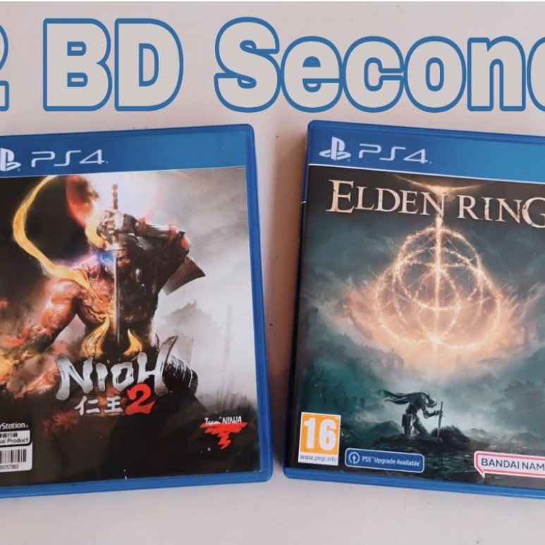 Kaset ps4 Elden Ring dan Nioh 2 bekas, Soulslike Bundle