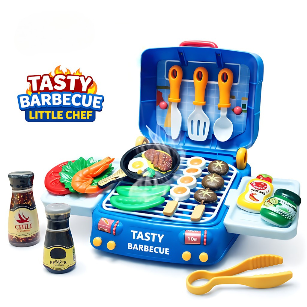 Mainan Anak TASTY BARBECUE LITTLE CHEF Mainan Masakan Bbq Spray Panggangan BTC-0022