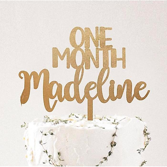 T-17 / One Month Baby Topper / Hiasan Kue / Custom topper /Cake topper