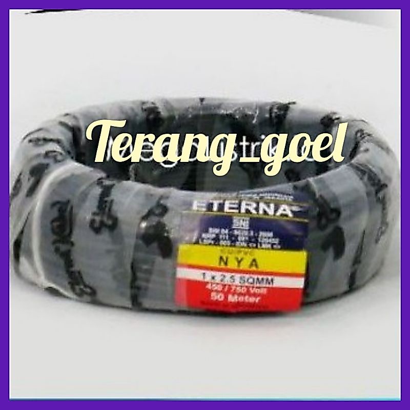 Kabel Listrik Eterna NYA 1 x 2,5 50 Meter Engkel / Kabel Eterna Tunggal NYA 1x 2,5 50 Meter