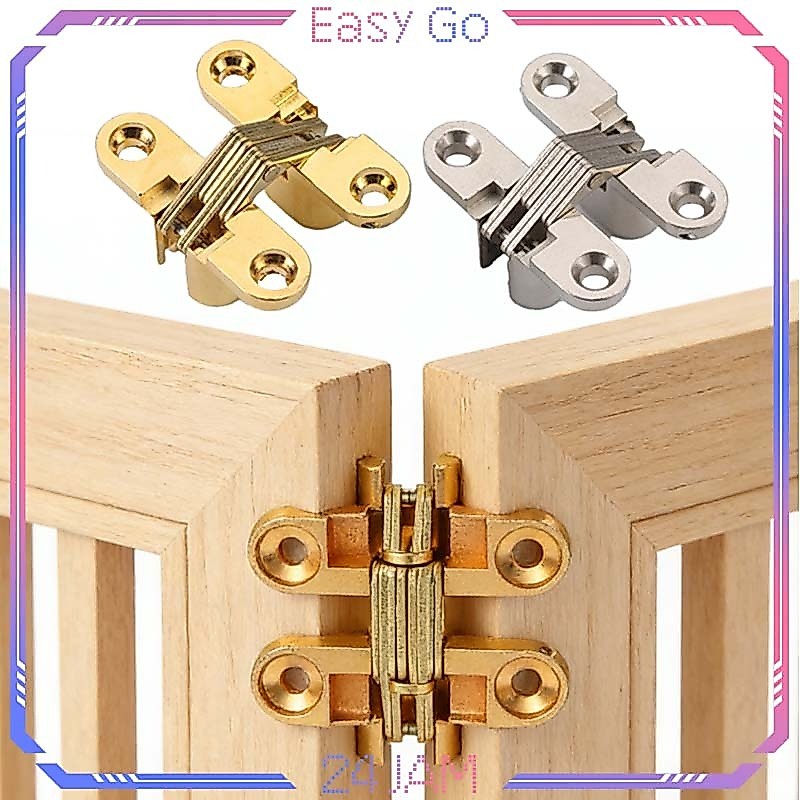 Isi 2pcs Engsel Tanam Pintu Engsel Concealed Engsel Pintu Tersembunyi Engsel Lipat Tanam