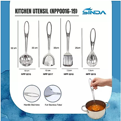 KITCHEN UTENSIL/ EROS STAINLESS TEBAL NPP016/ SUTIL STAINLESS TEBAL NPP017/ SUTIL LUBANG STAINLESS T