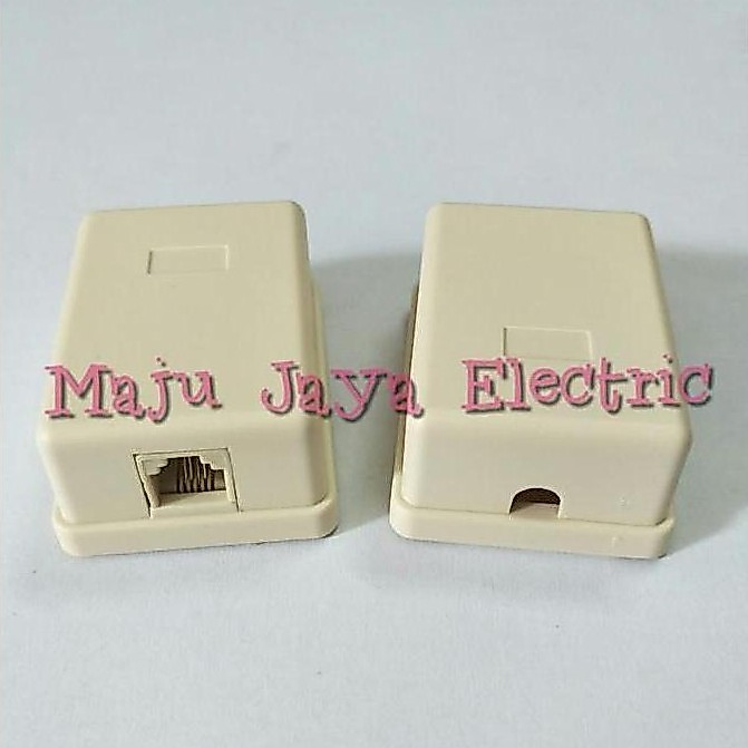 Sambungan Kotak Terminal Roset Kabel Telepon 1 Lubang Box RJ11 RJ 11
