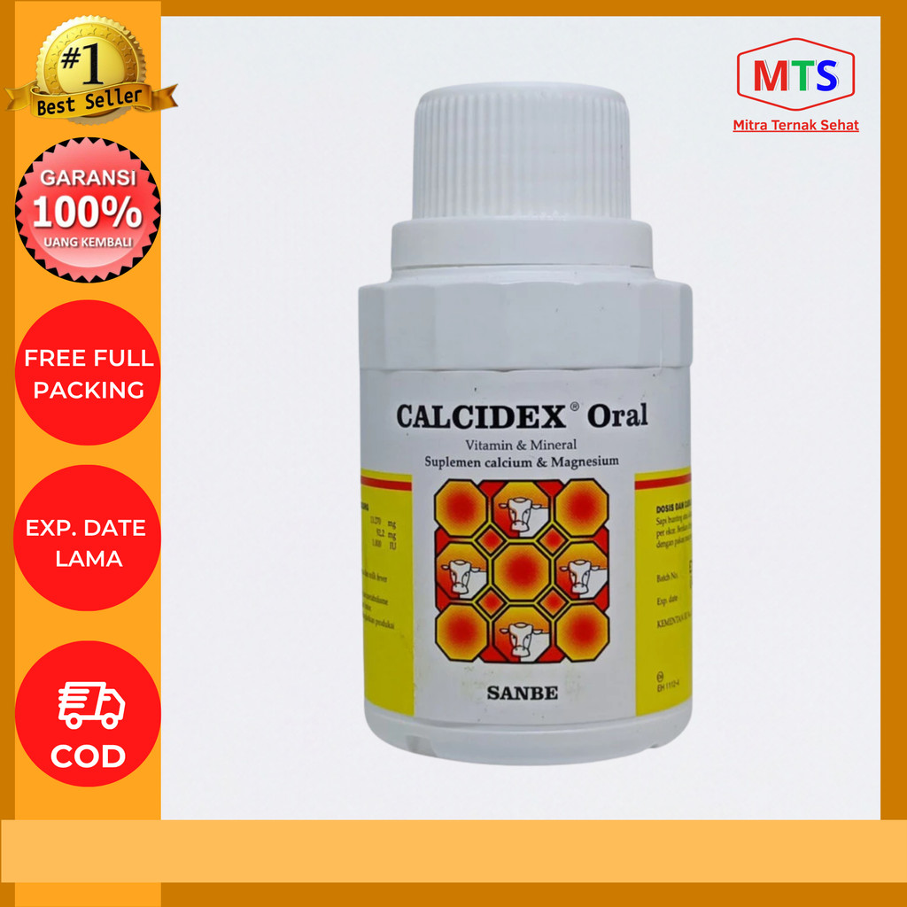 Calcidex Oral 100 ml - Mengatasi Defisiensi Calcium Hewan