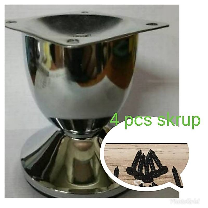 Kaki Sofa model gelas/piala bonus skrup - kaki Sofa & kursi - Kaki Stainless