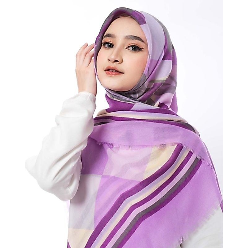 JILBAB IDA ROYANI MOTIF KOTAK BUNGA