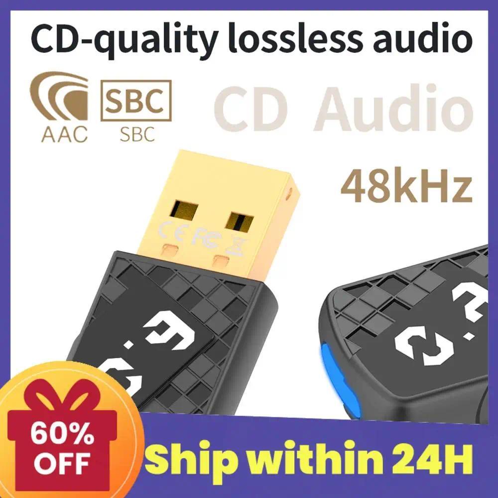 Bluetooth-compatible 6.0 USB Wireless Auo Adapter Plug & Play Wireless Dongle for Headset Speaker Ke