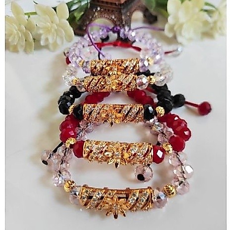 gelang kristal-tali serut-perhiasa xuping