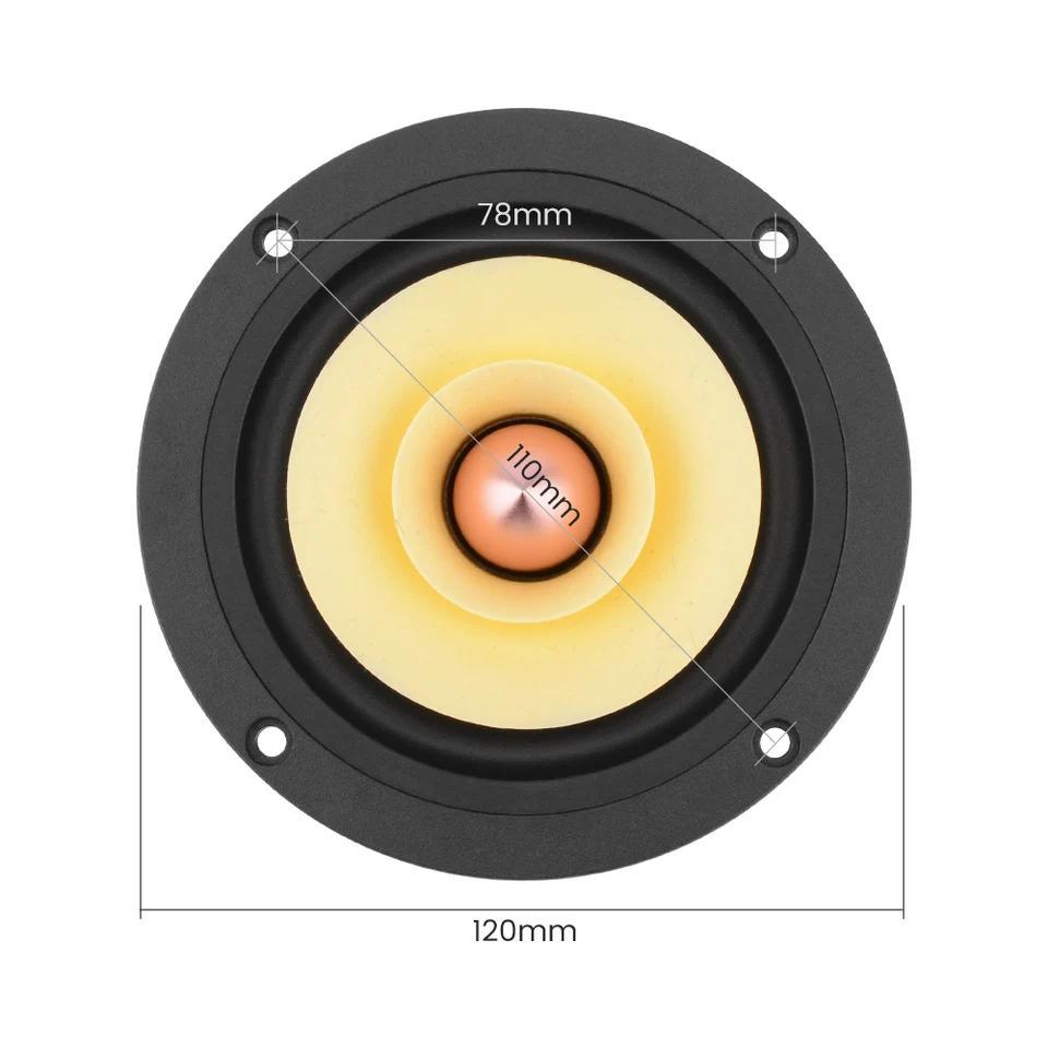 AIYIMA 4 inch Auo Speaker 48 ohm 25W Full Range HIFI Aluminum Frame Treble Midrange Thick Bass Louds
