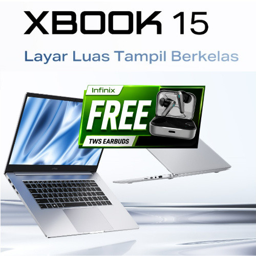 INFINIX XBOOK 15 AMD RYZEN 7 5825U - RAM 16GB 512GB WINDOWS 11 15.6 FHD IPS