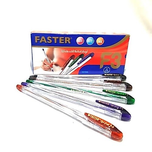 Bolpoint / Ballpoint / Pulpen Faster F3 (1 Lusin)