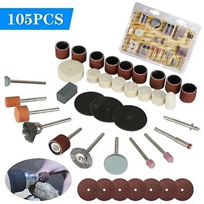 105 PCS AKSESORIS MATA BOR DREMEL MINI GRINDER