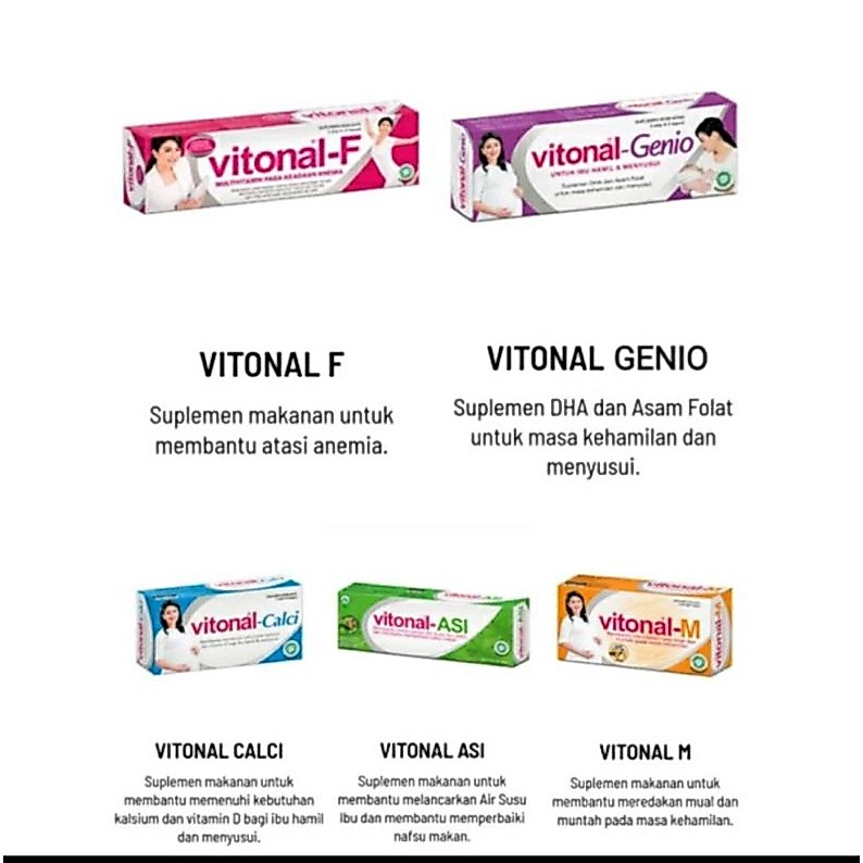 JAMINAN ORIGINAL  VITONAL LENGKAP semua variasi vitonal GENIO vitonal CALCI vitonal ASI vitonal F vi