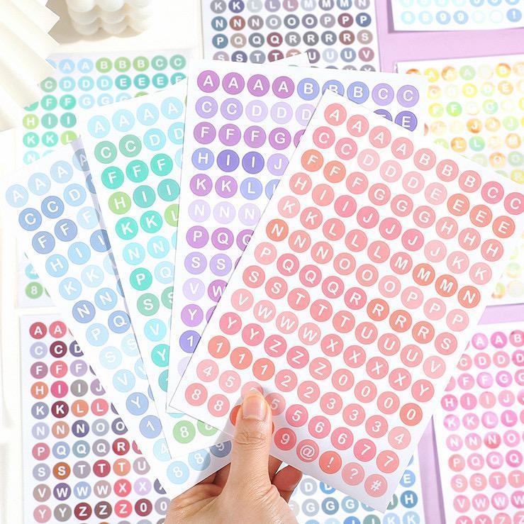 Sticker Deco Huruf stiker journal scrapbook Jurnal Huruf Aesthetic Letter Tumblr DIY Scrapbook