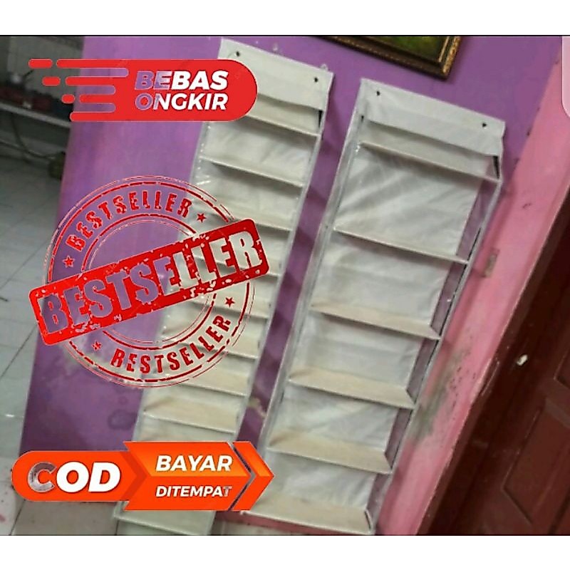 RAK SEPATU DAN RAK TAS UKURAN JUMBO PAKAI RESLETING KANAN KIRI ALAS TRIPLEK