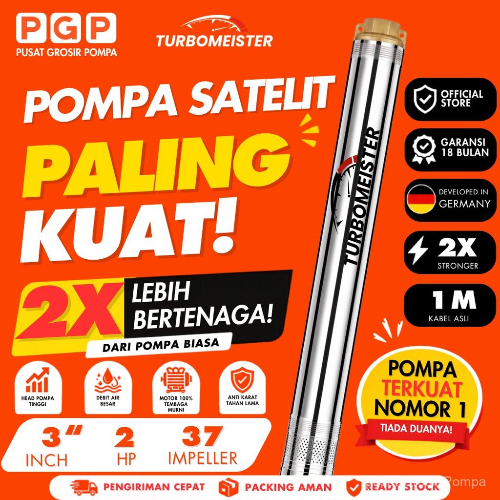 Pompa Satelit Turbomeister 3 Inch 0.75 HP - Pompa Submersible / Sibel