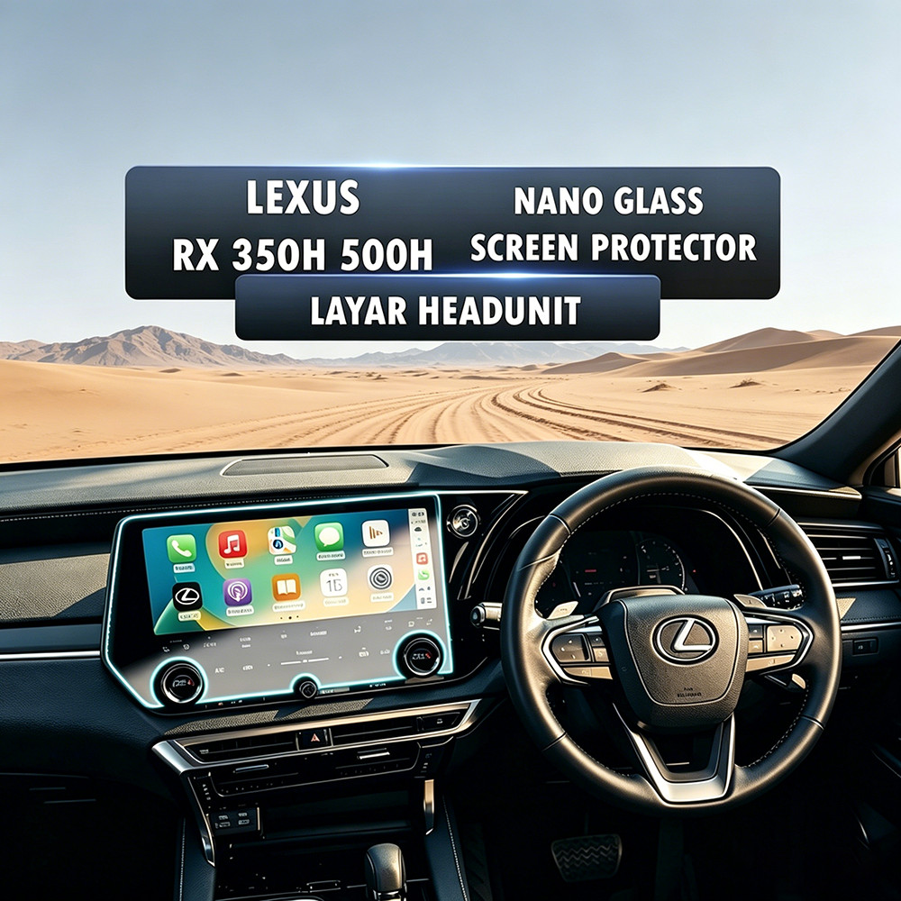 VELOSIN   tempered glass  FULLSET  LEXUS RX 350H RX 500H 2023 UP NANO Glass Screen Protector Layar H