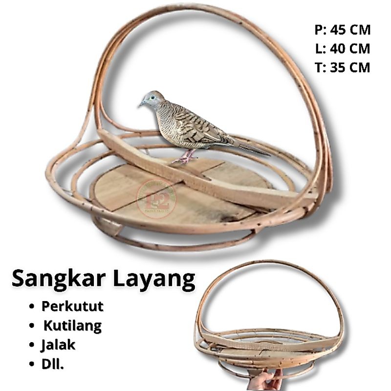 Sangkar Layang Burung balam perkutut/ derkuku ketitiran Diameter 45cm