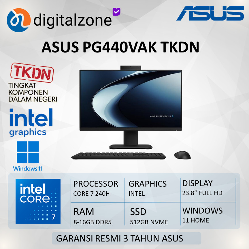 ASUS TKDN AIO PG440VAK BPC785WR BPC715WR CORE 7 240H 8-16GB 512GB 23.8 FHD W11
