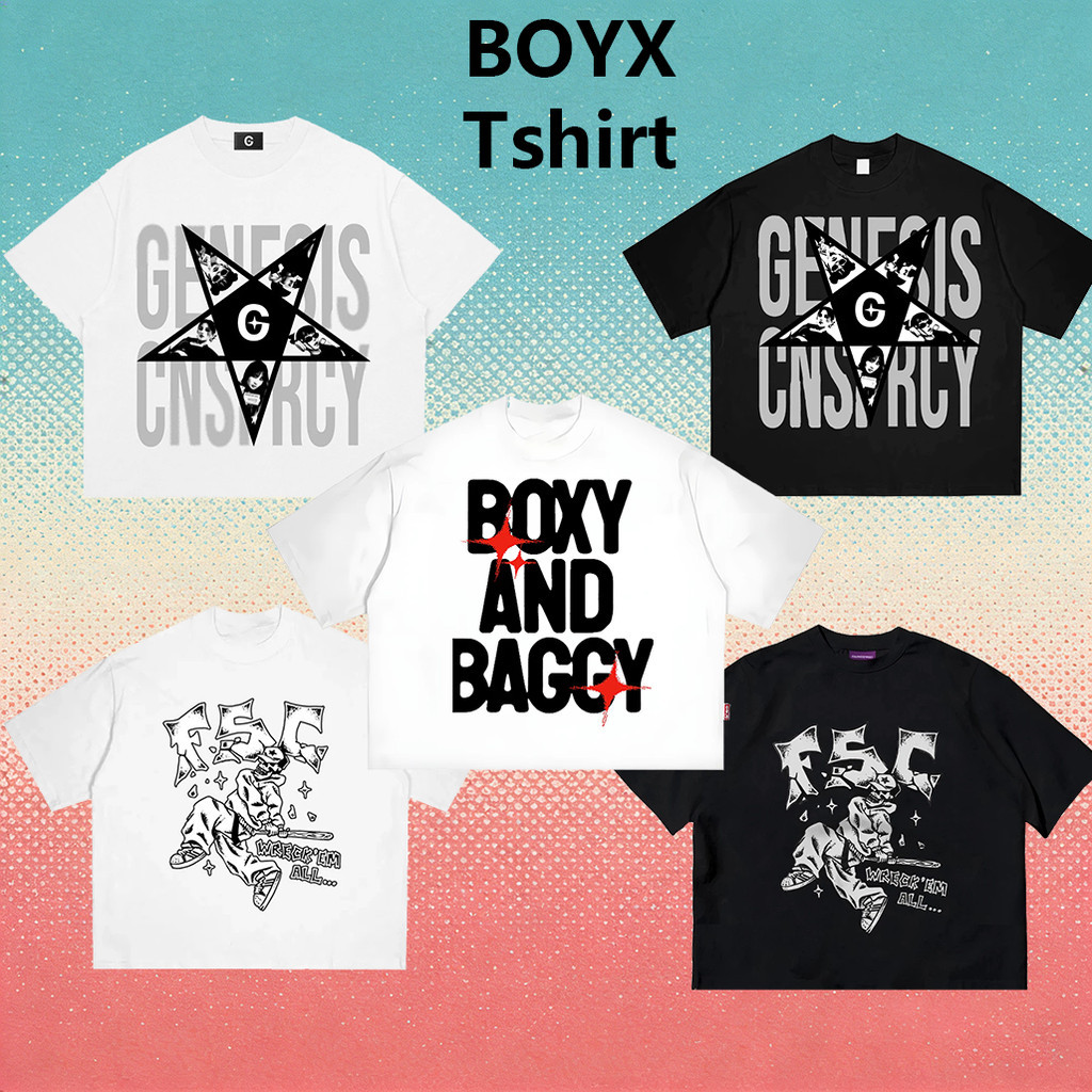 MCM Boxy Oversize Tshirt - Black baju kaos pria Fast Shipping+COD Size S-3XL kaos pria distro origin