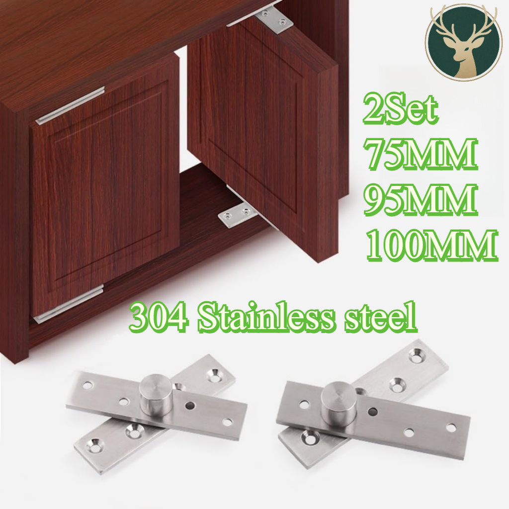 2 Set Engsel Pivot 360Derajat Stainless / Engsel Pivot Pintu/ Engsel Pivot Tanam Jendela / Engsel Ta