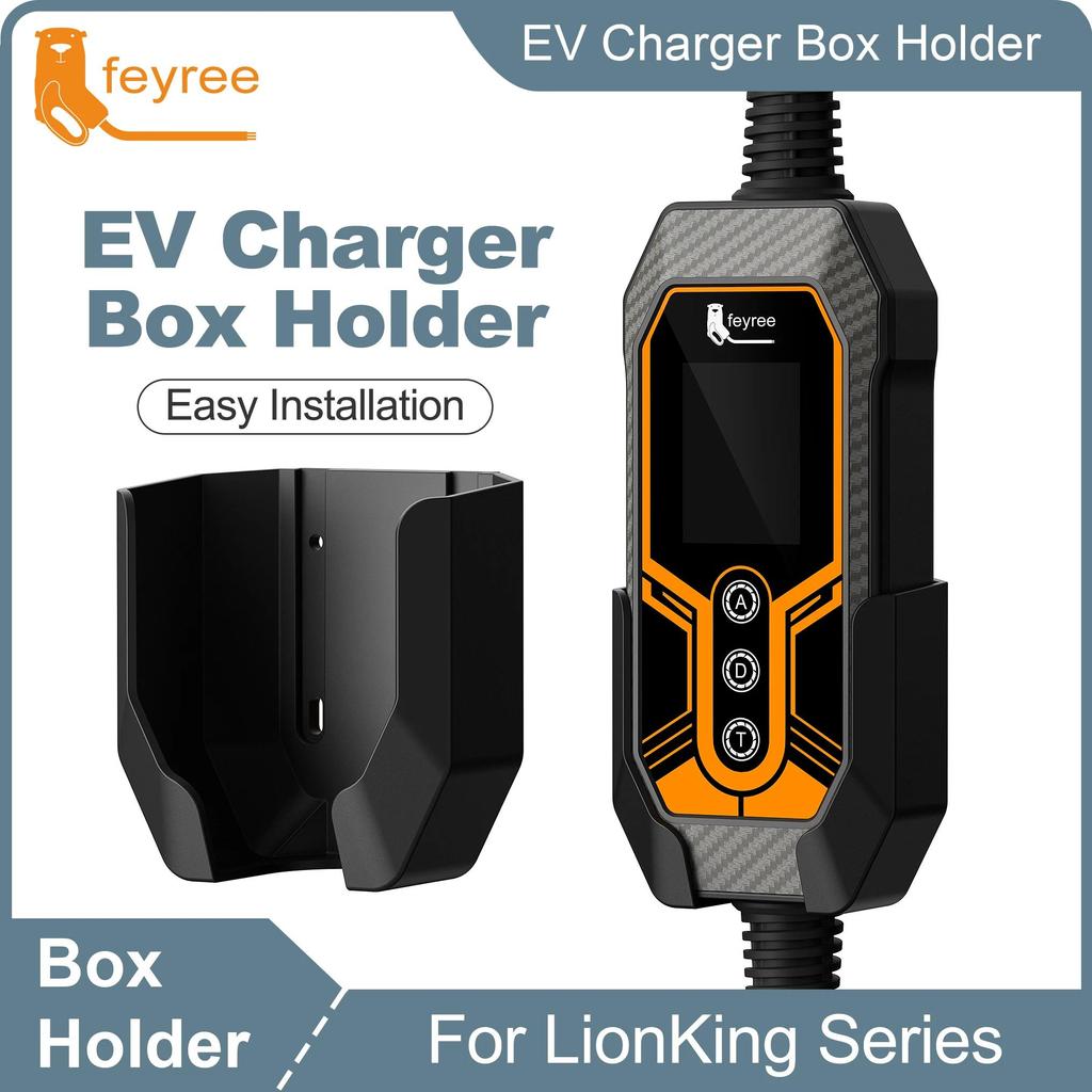feyree EV Charger Holder High Strength Hook Easy Install Fixed Wall Mount for Portable EV Charger 7K